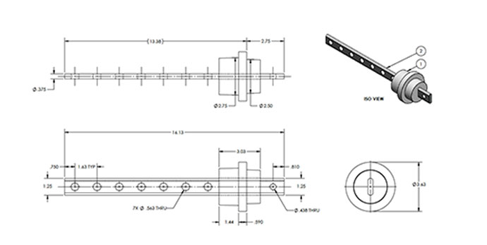 Epoxy Transformer Bushings / Low Voltage / 85-275